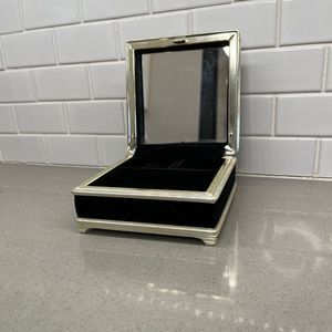 Black Velvet Jewelry Box Vintage